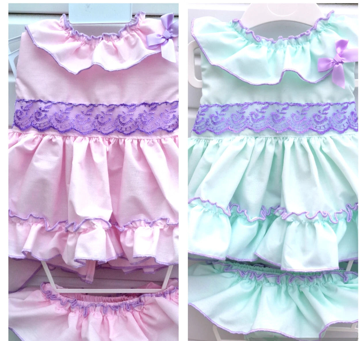 DREAM 0-8 YEARS baby girls  Spanish tie belt long top and full frilled knickers