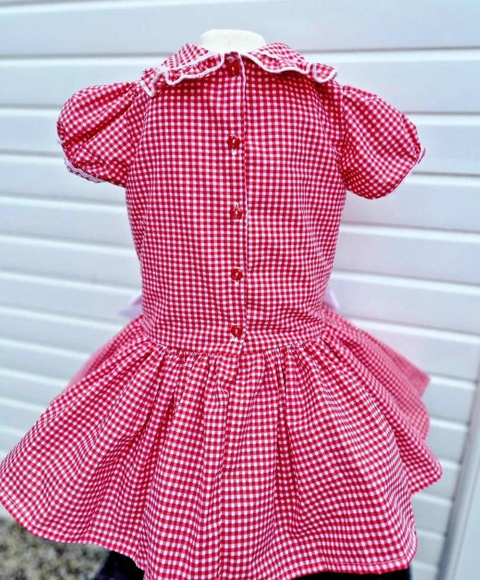 DREAM 0-8 years GIRLS  gingham school uniform drop waist lined dress 6 colours