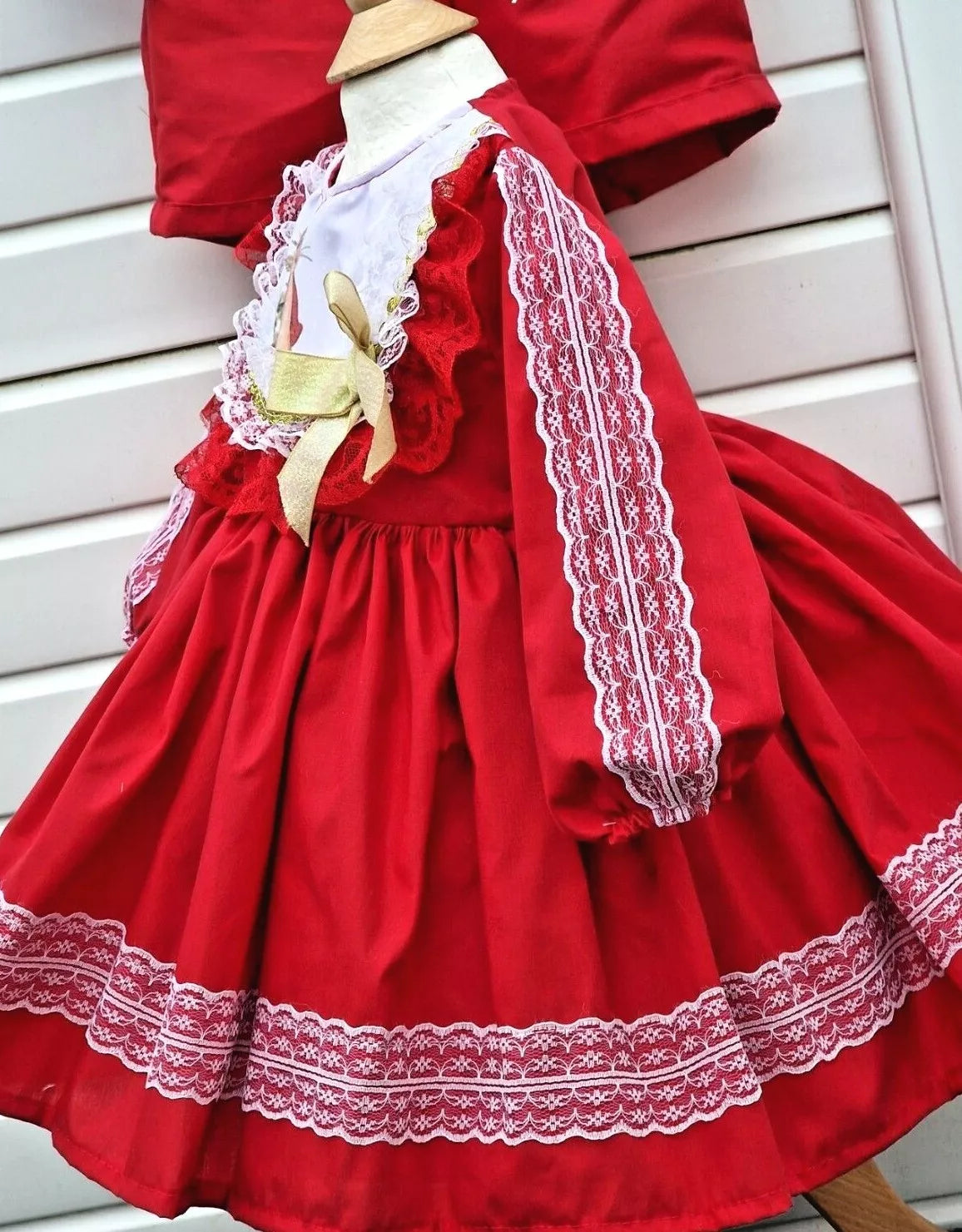DREAM 0-8 years BABY GIRLS Red gold Peter Rabbit traditional romany twirly dress