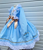 DREAM 0-8 years BABY GIRLS Peter Rabbit traditional romany twirly blue dress