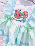 DREAM 0-8 YEARS baby girls  various choice Character top and frilly bum pants