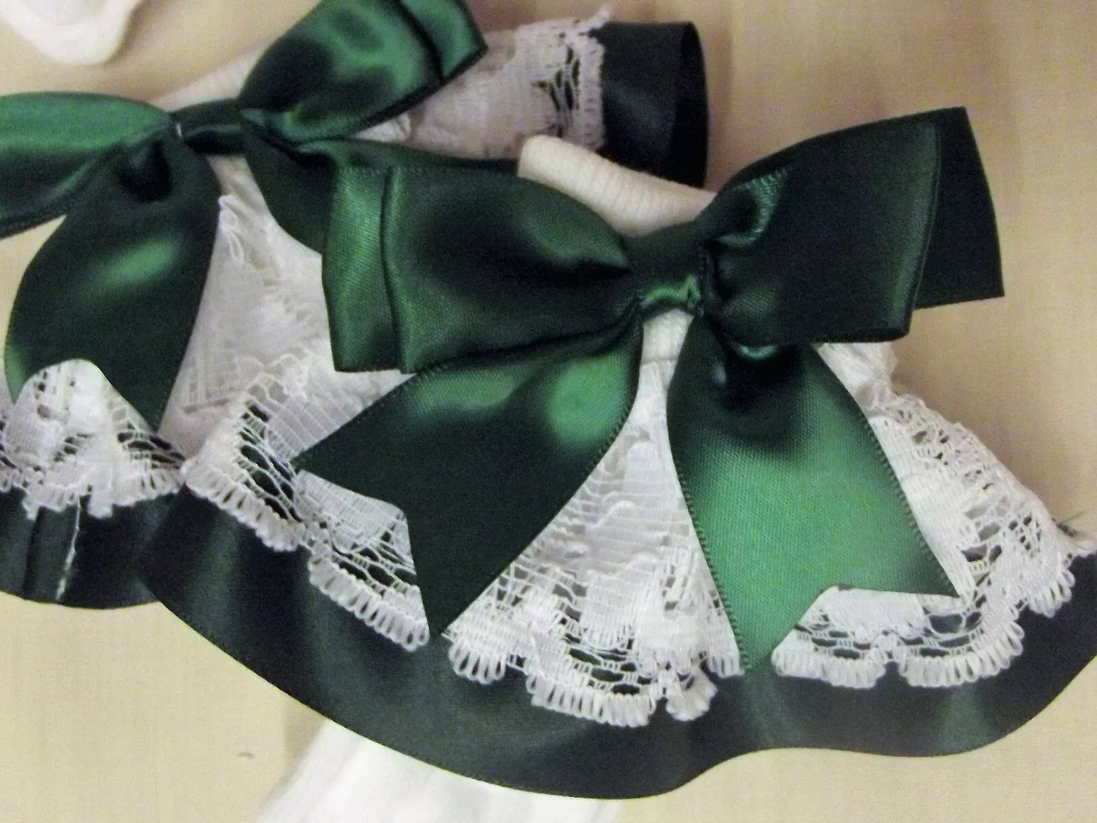 DREAM GIRLS RIBBON BOW CHOICE 16 COLOURS FRILLY SOCKS ALL SIZES OR REBORN DOLLS