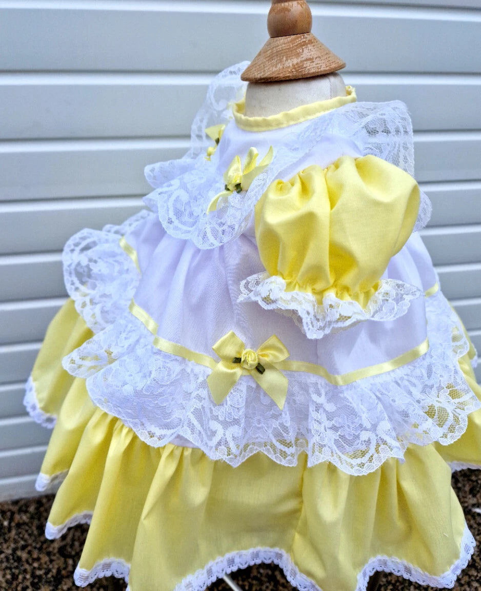DREAM 0-8 YEARS baby girls vintage traditional frilly netted  dress 8 colours