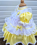DREAM 0-8 YEARS baby girls vintage traditional frilly netted  dress 8 colours