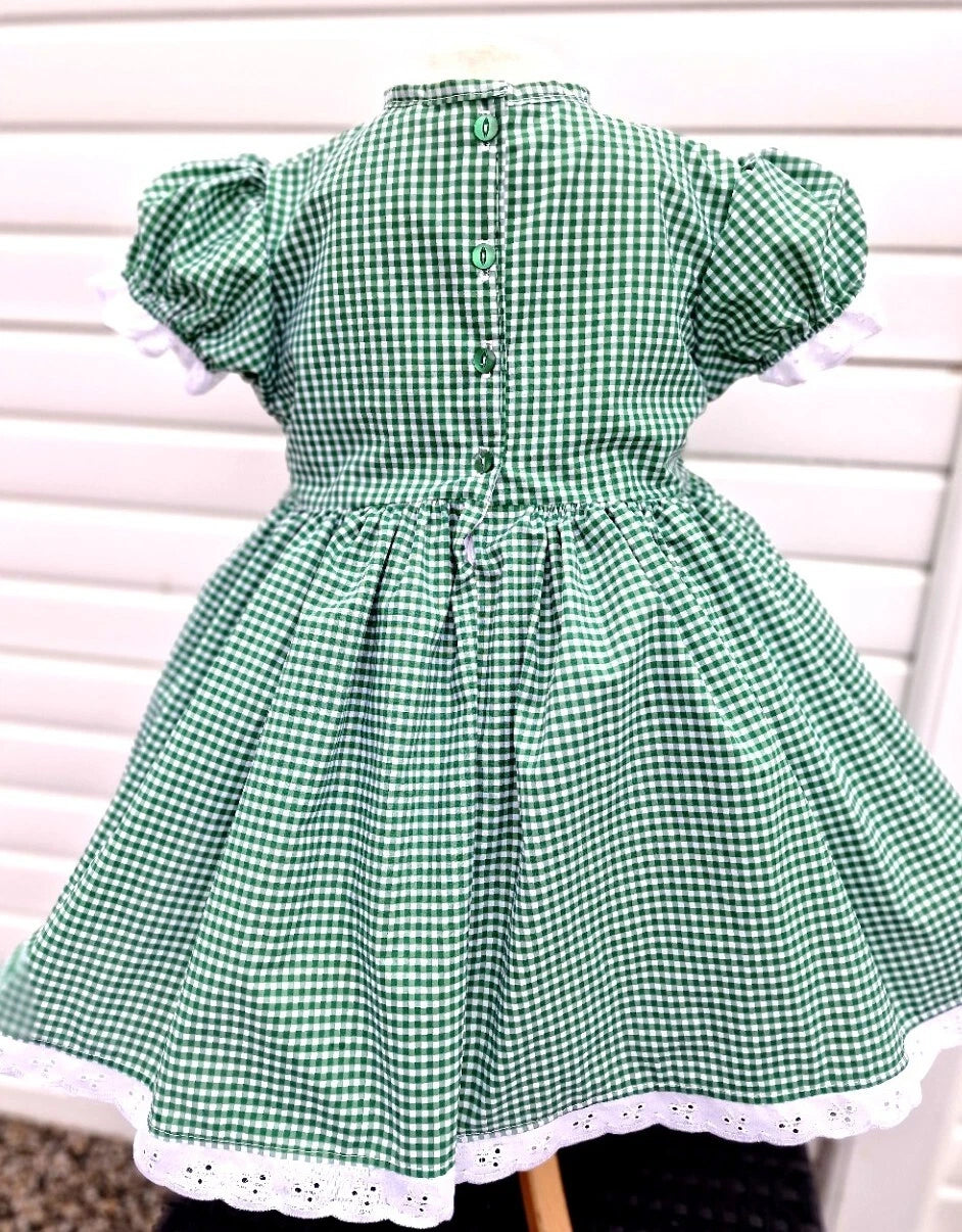 DREAM 0-8 years GIRLS traditional  gingham school uniform lined dress 4 colours