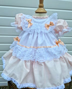 DREAM 0-8 YEARS baby girls vintage traditional frilly netted  dress 8 colours