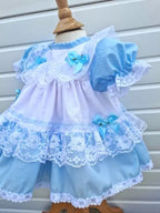 DREAM 0-8 YEARS baby girls vintage traditional frilly netted  dress 8 colours