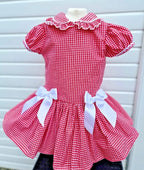 DREAM 0-8 years GIRLS  gingham school uniform drop waist lined dress 6 colours