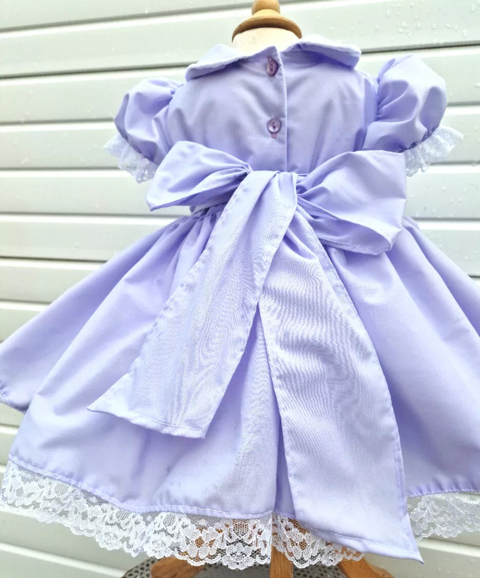 DREAM 0-8 years BABY GIRLS  traditional smocked  twirly dress various colours