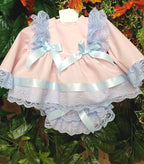 DREAM 0-5 YEARS BABY GIRLs SPANISH  TOP AND FRILLY BUM PANTS DRESS SET