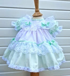 DREAM 0-8 YEARS baby girls vintage traditional frilly netted  dress 8 colours