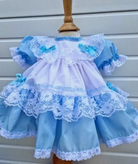 DREAM 0-8 YEARS baby girls vintage traditional frilly netted  dress 8 colours