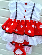DREAM 0-8 YEARS baby girls  various choice Character top and frilly bum pants