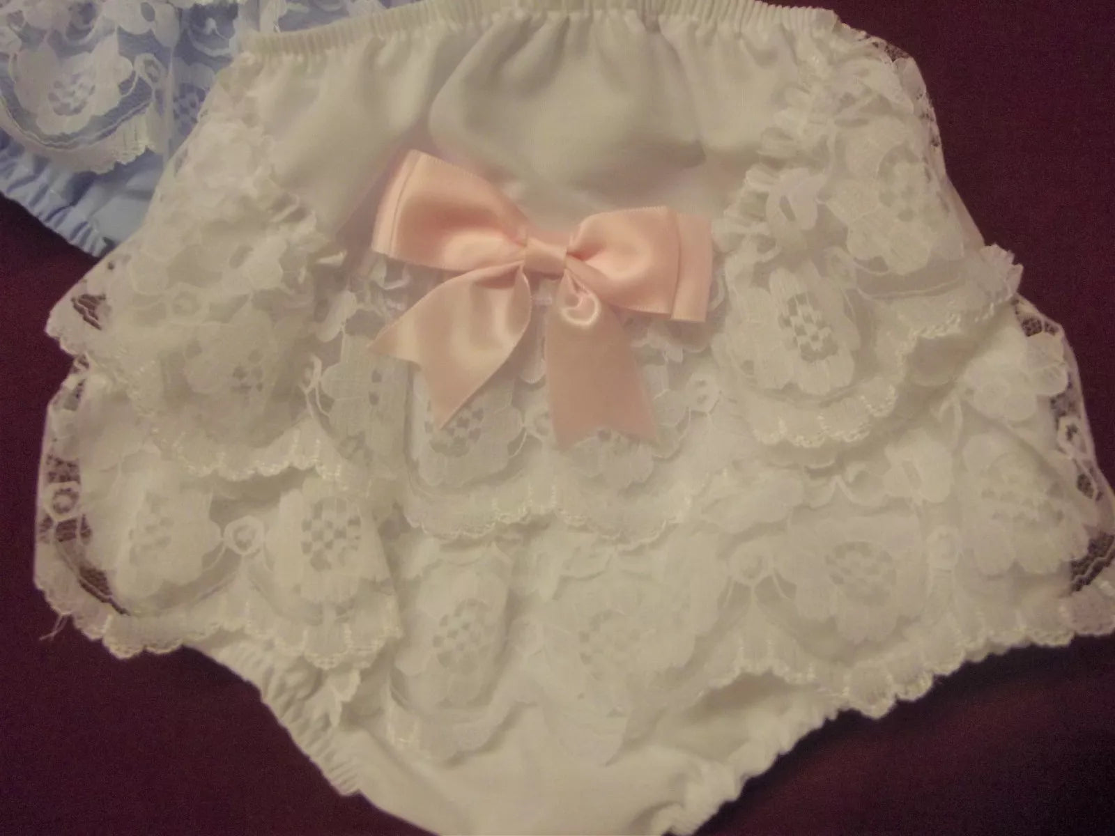 DREAM 0-5 YEARS GIRLS ROMANY FRILLY KNICKERS WHITE PINK LEMON BLUE CREAM REBORN