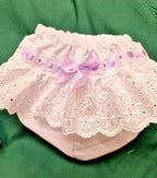DREAM 0-5 BABY GIRLS ROMANY BRODERIE TRIM FRILLY KNICKERS VARIOUS COLOURS