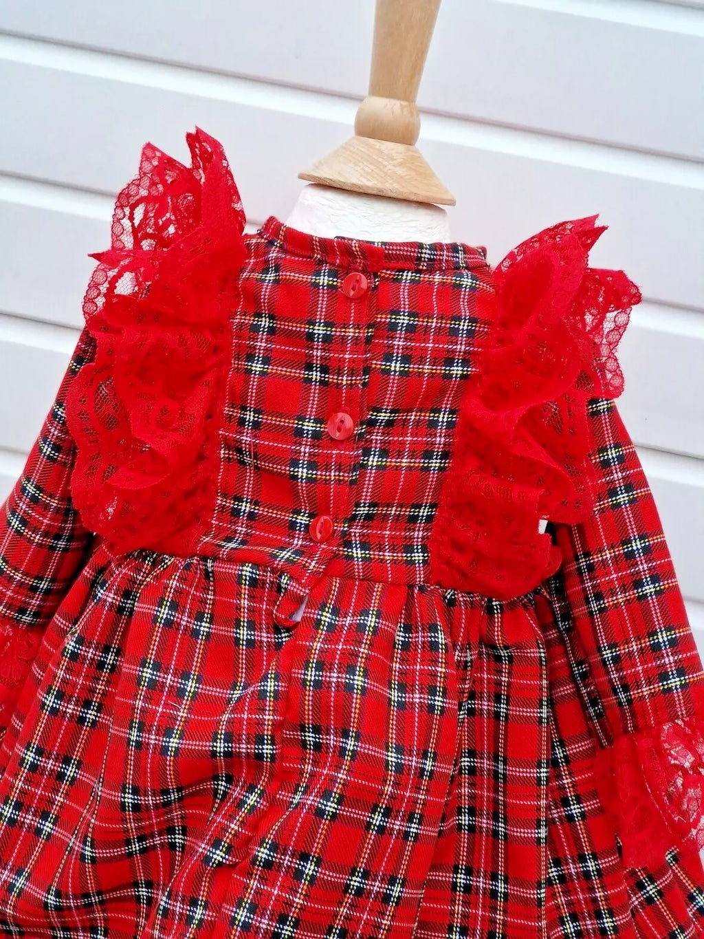 DREAM 0-8 years BABY GIRL Red Royal stewart tartan xmas traditional lined  dress