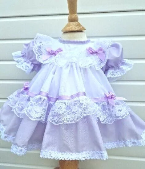 DREAM 0-8 YEARS baby girls vintage traditional frilly netted  dress 8 colours
