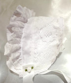 DREAM BABY GIRLS 0- 5 YEARS summer Romany cotton lace and roses frill bonnet hat