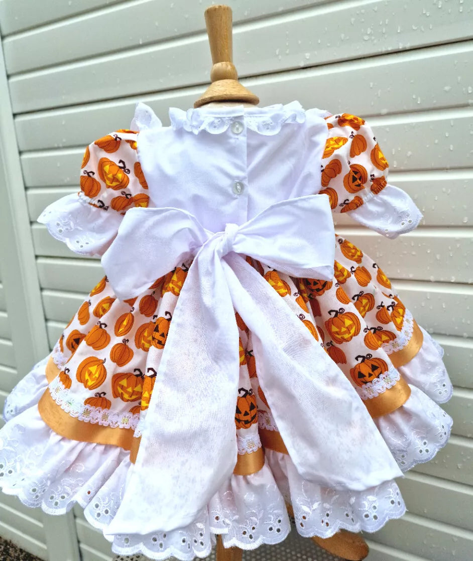 DREAM 0-8 years BABY GIRLS halloween pumpkins traditional romany twirly dress