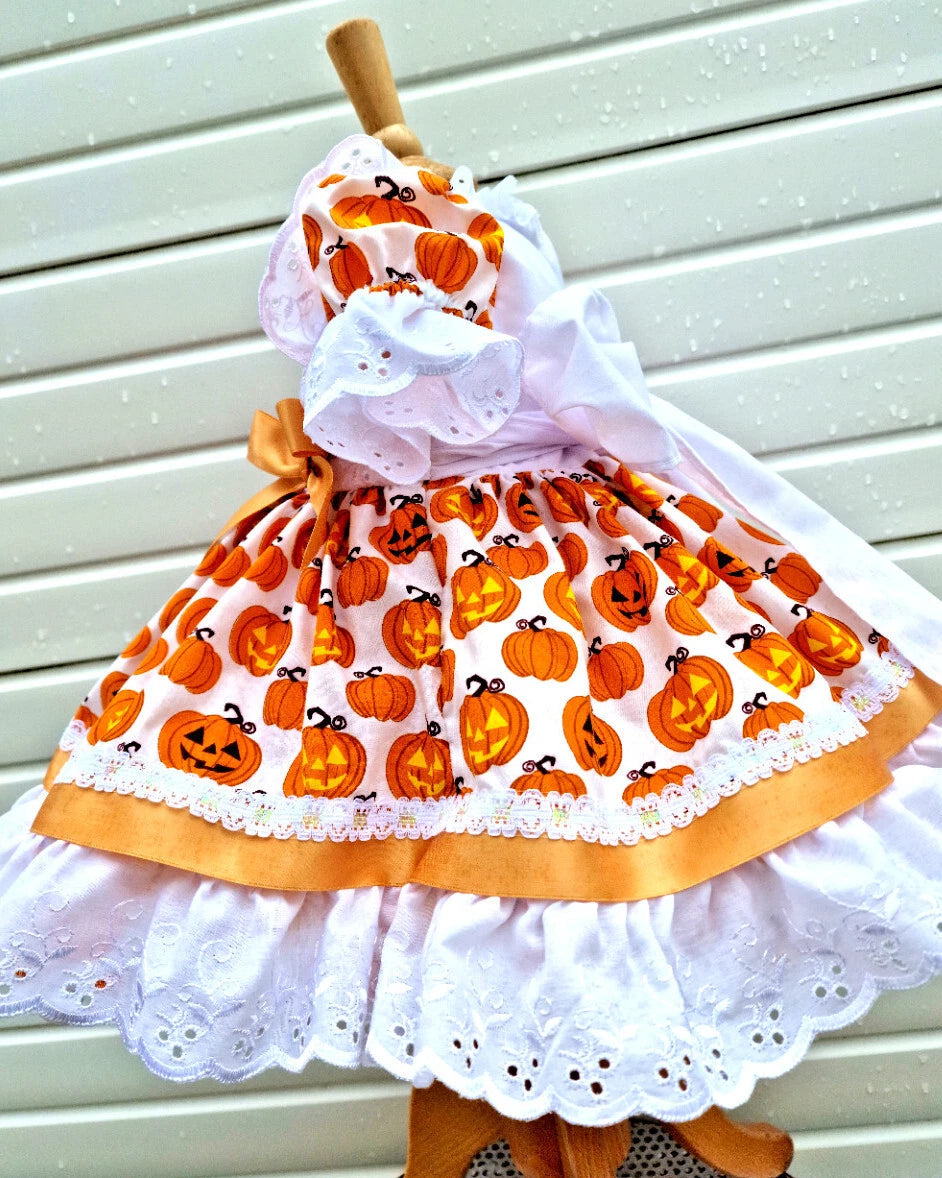 DREAM 0-8 years BABY GIRLS halloween pumpkins traditional romany twirly dress