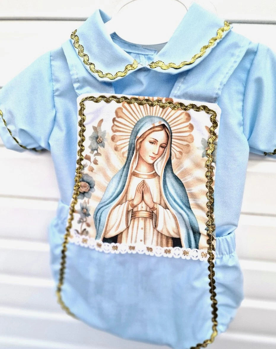 DREAM 0-6 years BABY BOYS holy da  Lady holy day  Romany shirt and romper set
