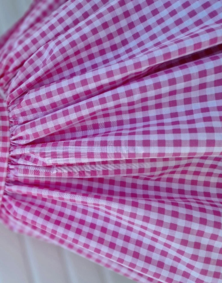 DREAM 0-8 years GIRLS traditional  gingham school uniform lined dress 4 colours