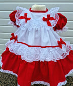 DREAM 0-8 YEARS baby girls vintage traditional frilly netted  dress 8 colours