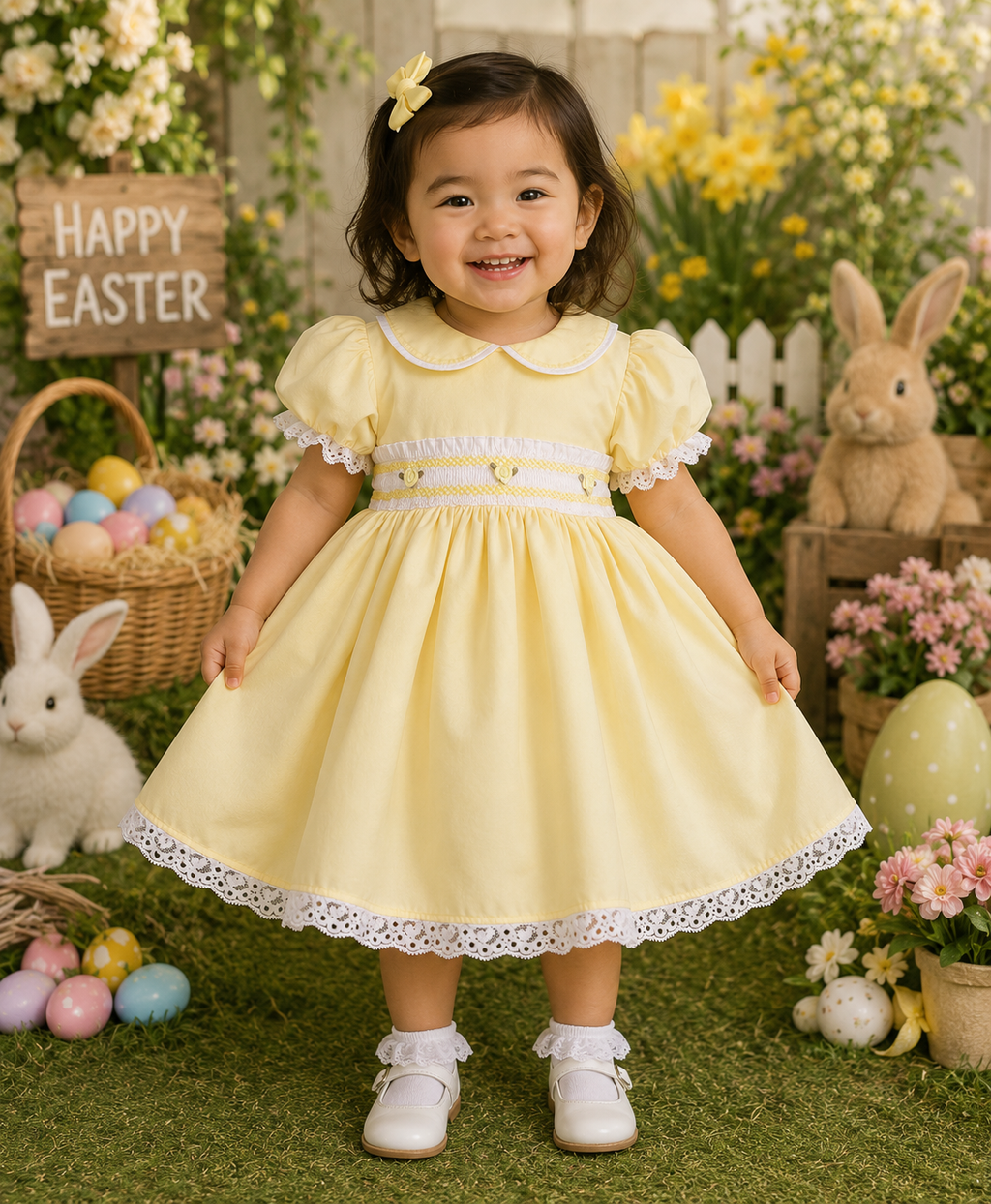 DREAM 0-8 years BABY GIRLS  traditional smocked  twirly dress various colours