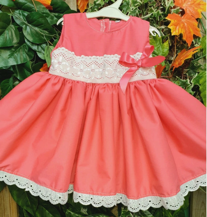 SALE 6-12 months fuchsia lined summer dress