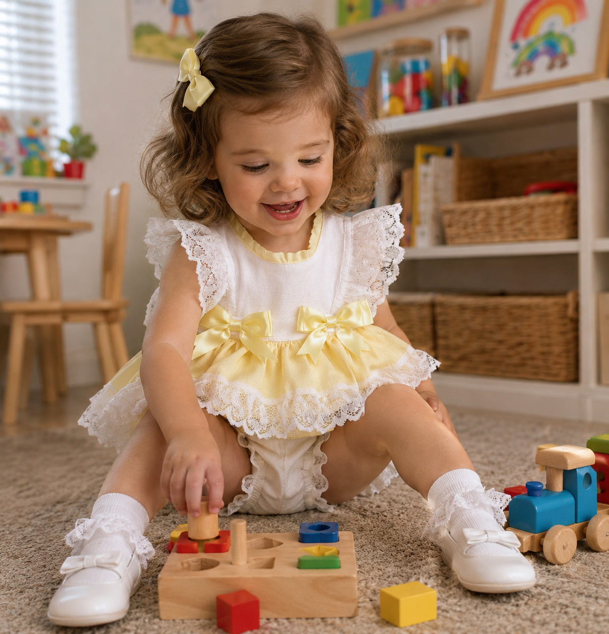 DREAM 0-5 YEARS BABY SUMMER BOWS TOP AND  KNICKERS SET 6 COLOURS