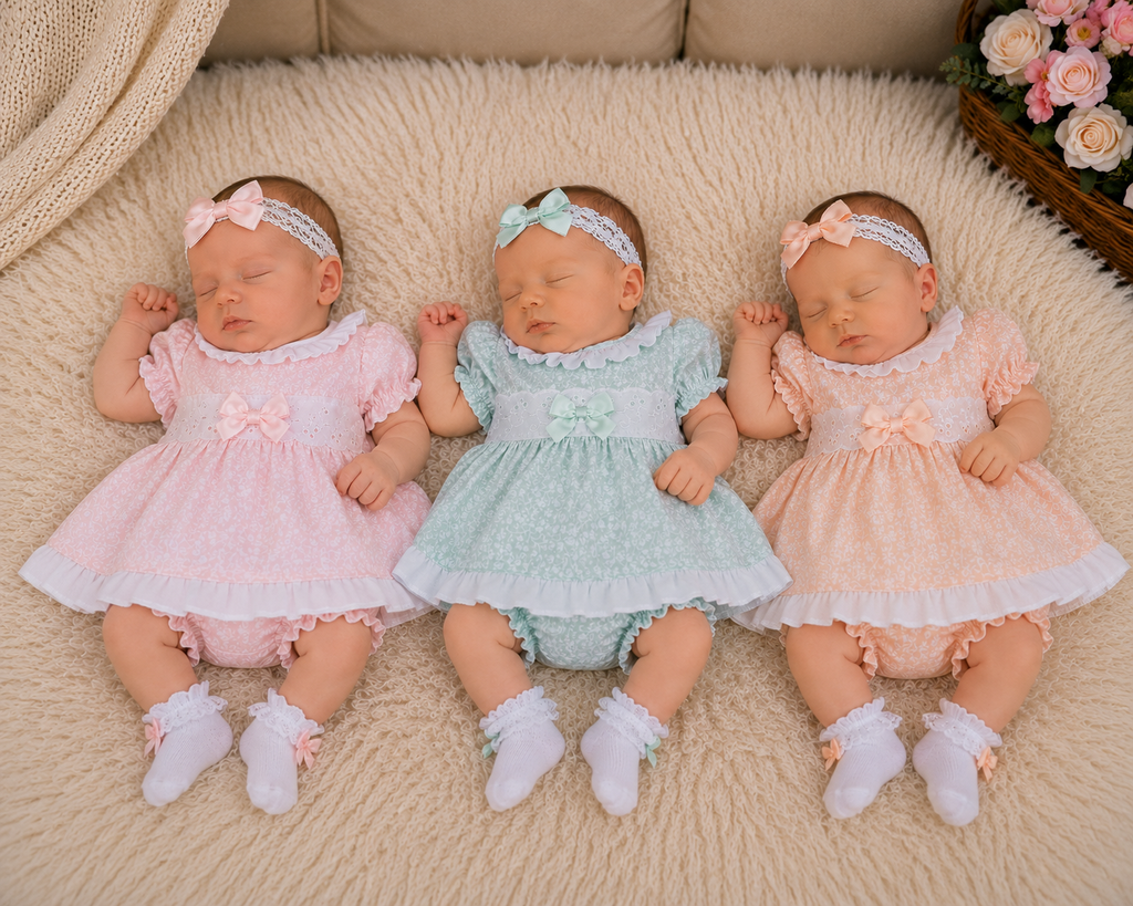 Dream t dress knickers headband set 6 colours 0-18 months